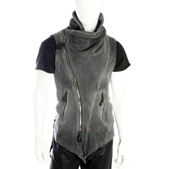 KMRii Jackets & Blazers - KMRii Rider Vest Long Gray Dystopian Unisex Gilet